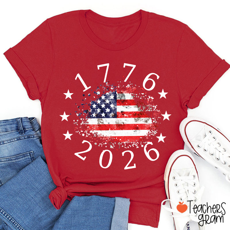 USA 250th Anniversary 1776-2026 Teacher T-Shirt