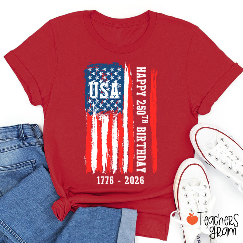 America Independence Day 1776-2026 Patriotic Teacher T-Shirt
