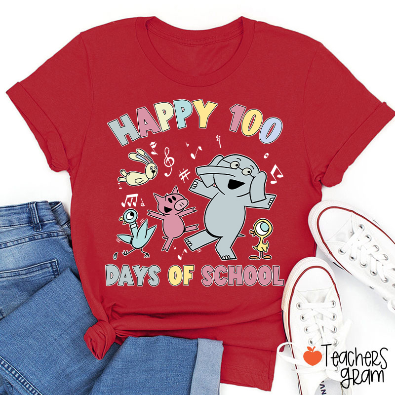 Happy 100 Days Of School Teacher T-Shirt