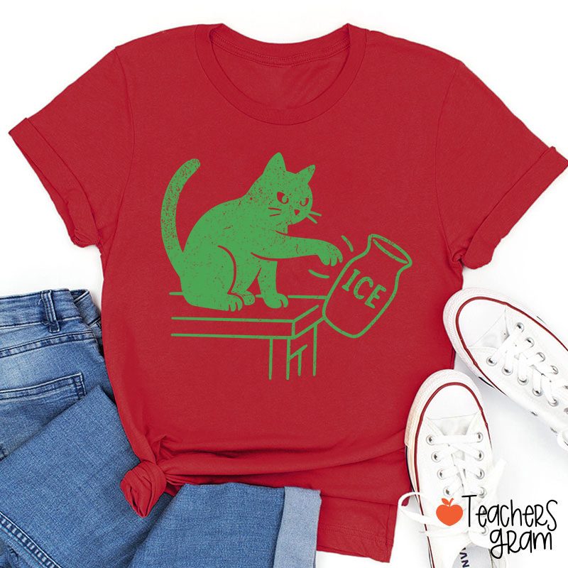 Abolish ICE Funny Cat Political Teacher T-Shirt
