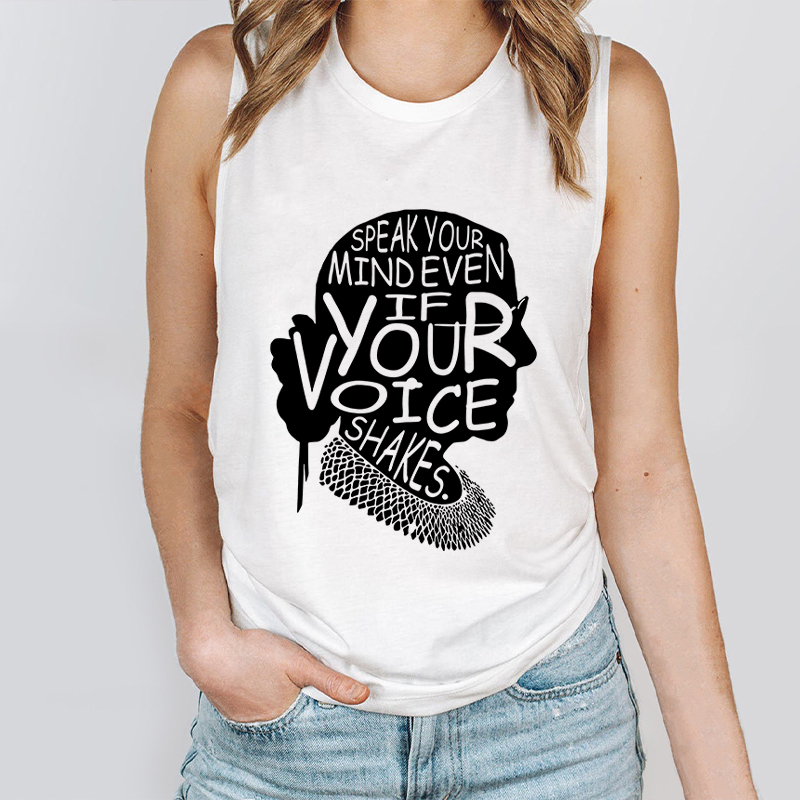 Speak Your Mind Even If Your Voice Shakes Teacher Tank Top