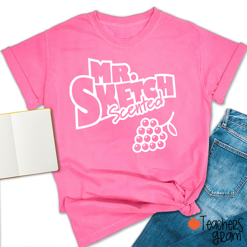 Personalized Scented Marker Matching Teacher T-Shirt
