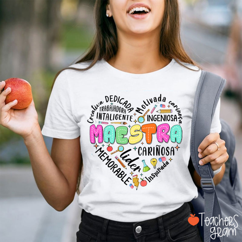 Shining Color Maestra In Heart Teacher T-Shirt