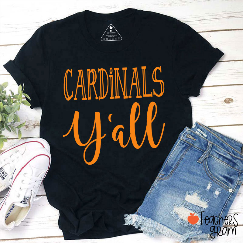 Personalized Mascot Y'all School Spirit Teacher T-Shirt