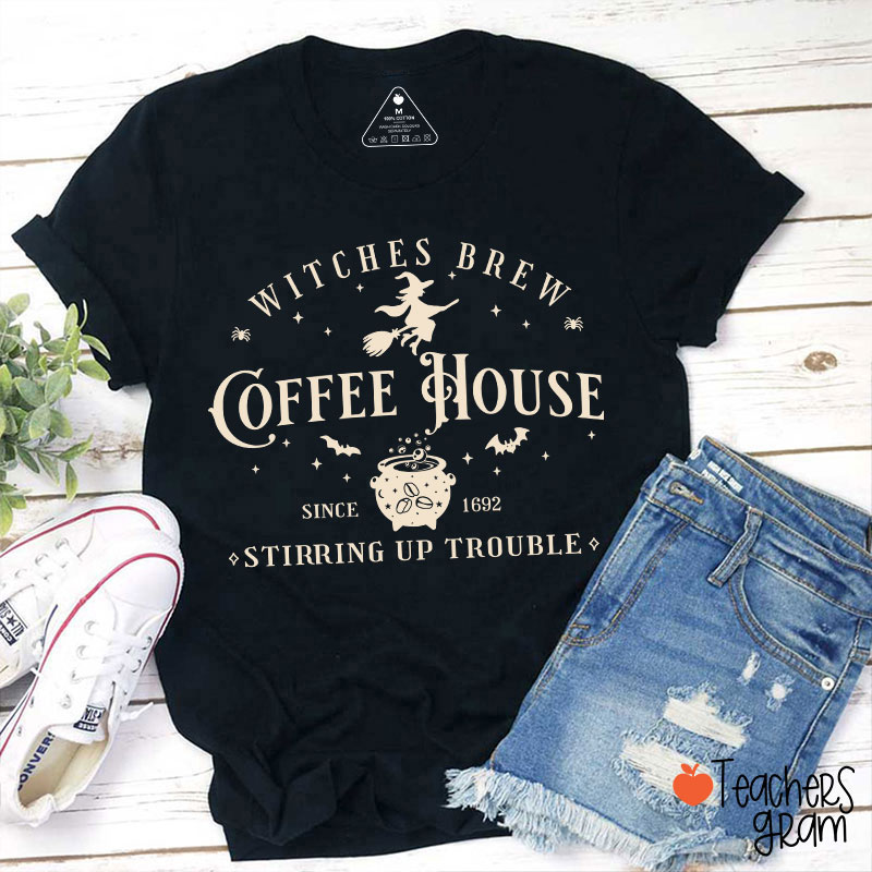 Witches Brew Coffee House Teacher T-Shirt
