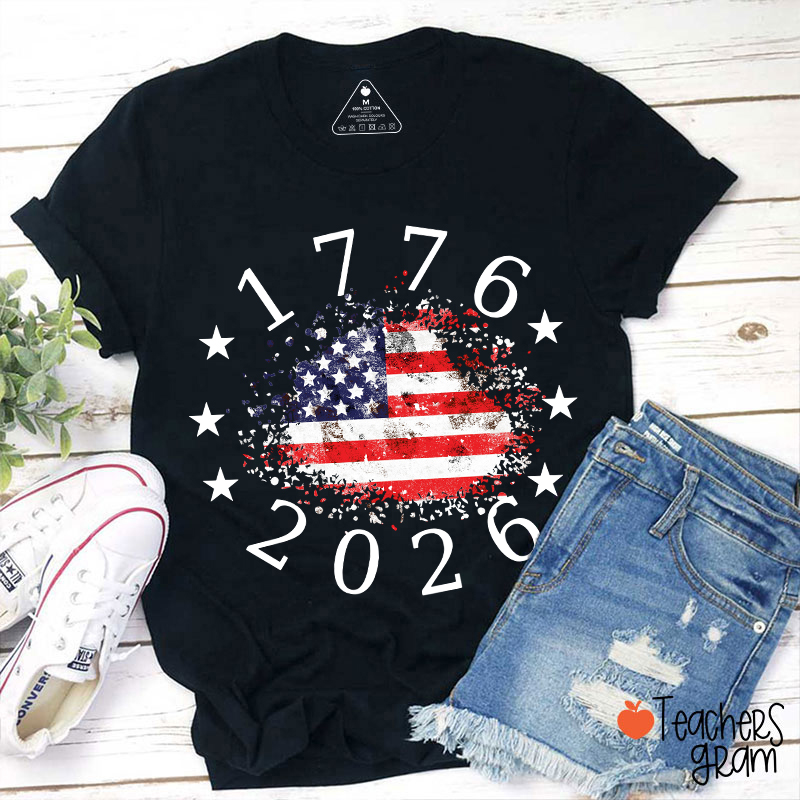 USA 250th Anniversary 1776-2026 Teacher T-Shirt