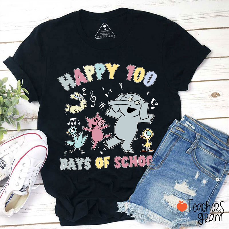 Happy 100 Days Of School Teacher T-Shirt