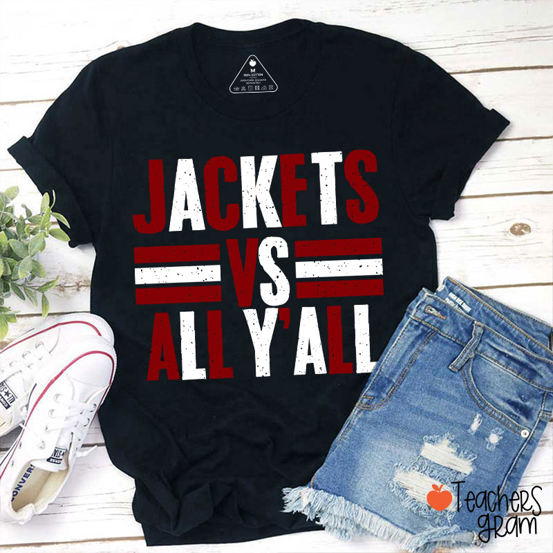 Personalized Mascot All Y'all School Spirit Teacher T-Shirt
