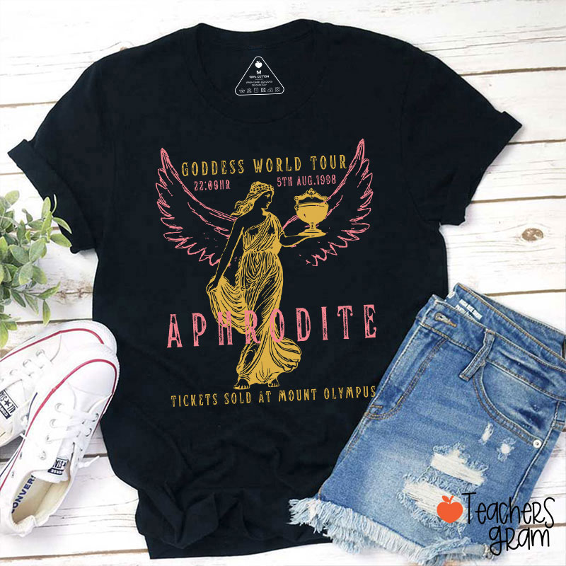 Aphrodite Goddess World Tour Teacher T-Shirt