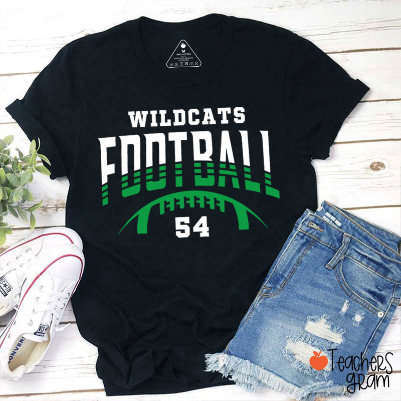 Personalized Mascot Sport And Number Game Day Teacher T-Shirt