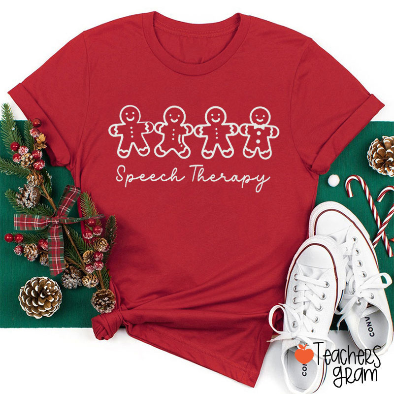 Gingerbread Man Speech Therapy Teacher T-Shirt