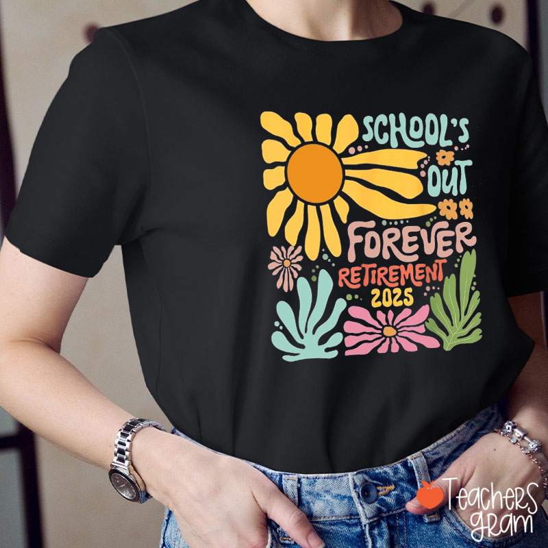 Personalized Colorful Sunflowers And Text Teacher T-Shirt