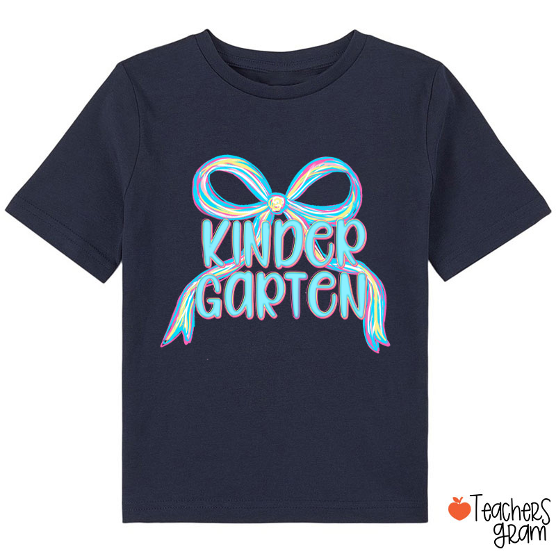 Personalized Grade Blue Bow Class T-Shirt