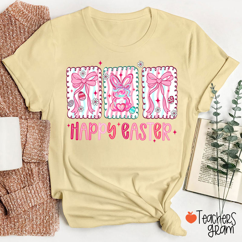 Happy Easter Bow Style T-Shirt