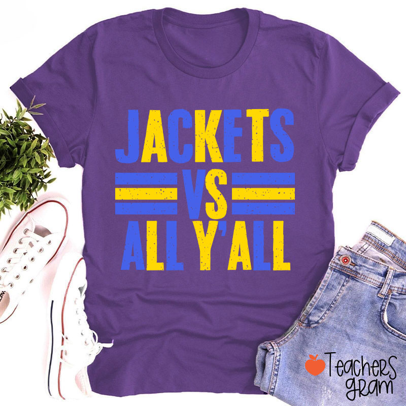 Personalized Mascot All Y'all School Spirit Teacher T-Shirt