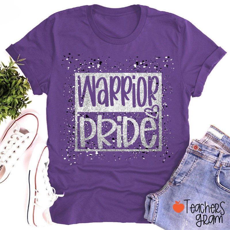 Personalized Mascot Confetti And Imitation Glitter Teacher T-Shirt