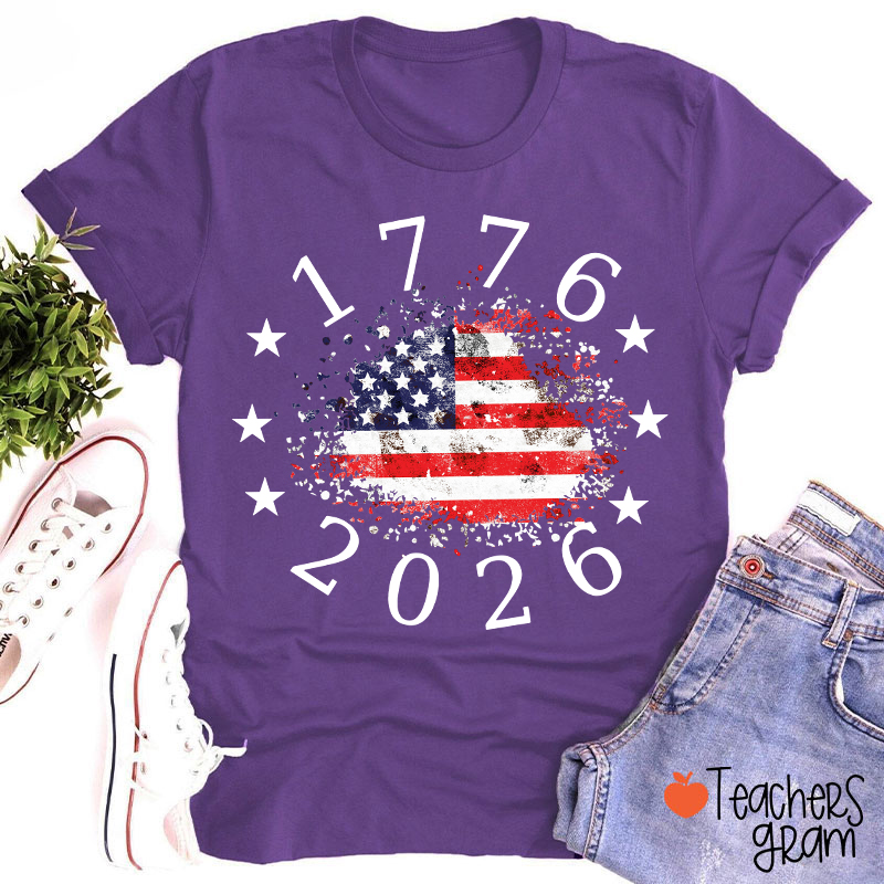 USA 250th Anniversary 1776-2026 Teacher T-Shirt