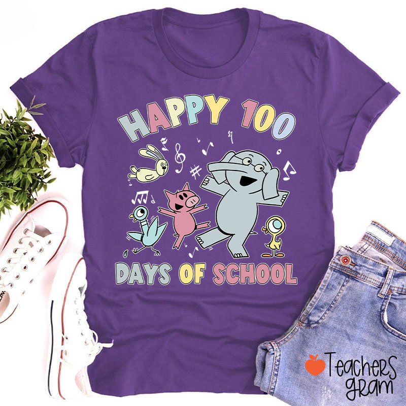 Happy 100 Days Of School Teacher T-Shirt