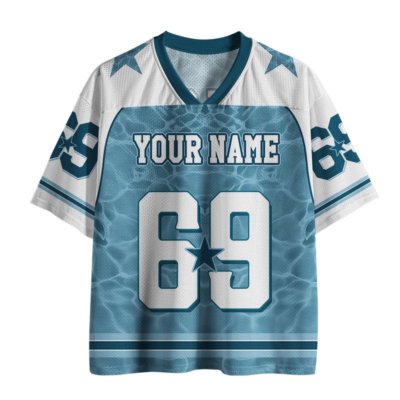 Personalized Name And Number Water Ripples Teacher Mesh Jersey
