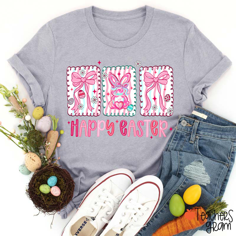 Happy Easter Bow Style T-Shirt