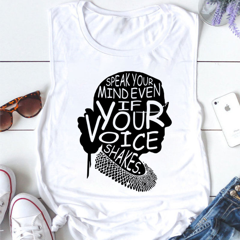 Speak Your Mind Even If Your Voice Shakes Teacher Tank Top