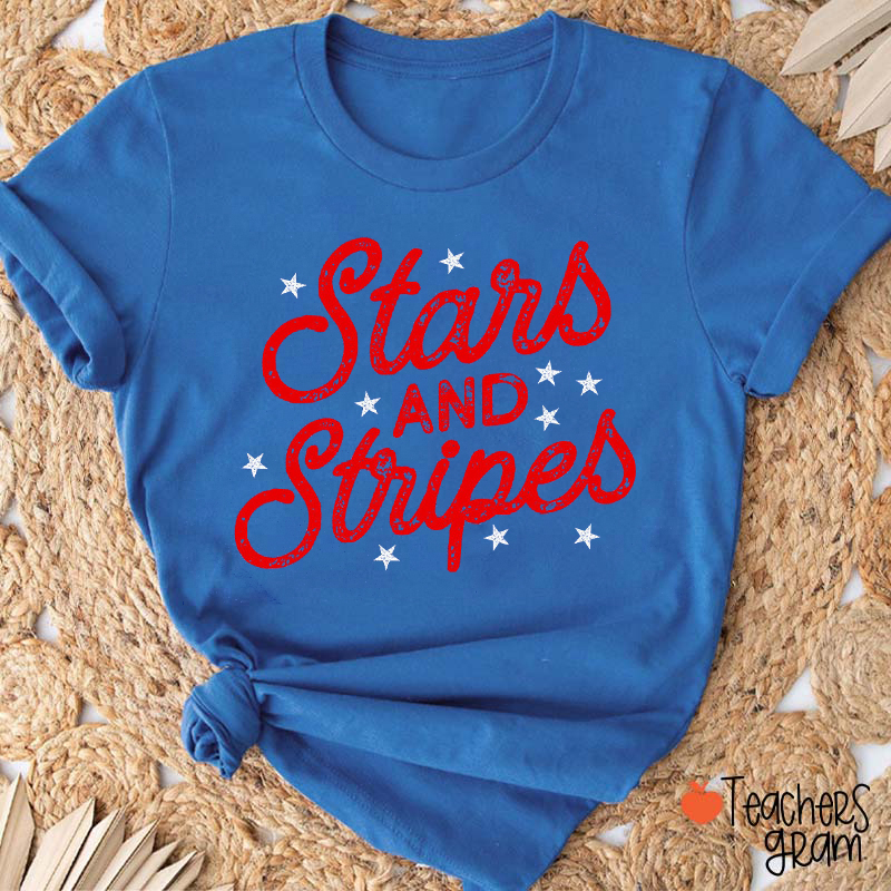 Stars And Stripes Teacher T-Shirt