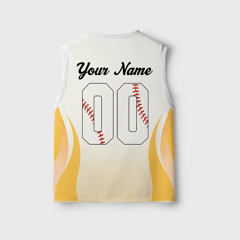 Personalized I Was 6 Now I'm 7 Baseball Kids Mesh Jersey Tank Top