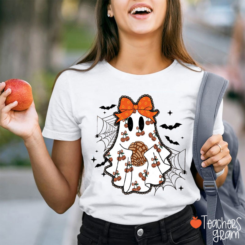 Lace Ghost Spanish Halloween Teacher T-Shirt