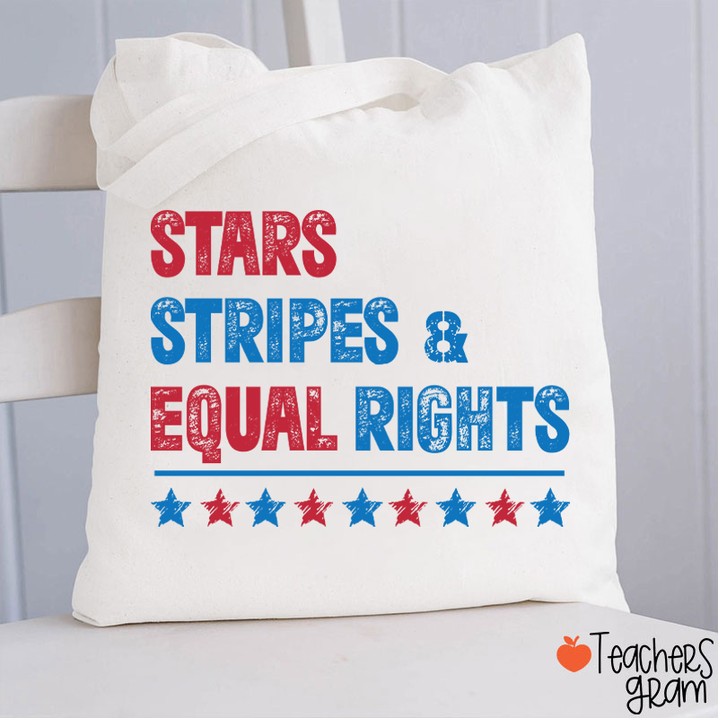 Stars Stripes And Equal Rights Teacher Tote Bag
