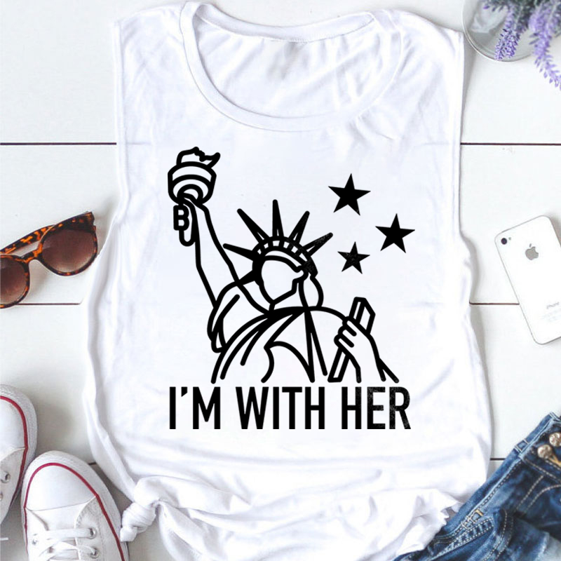 I'm With Her Teacher Tank Top