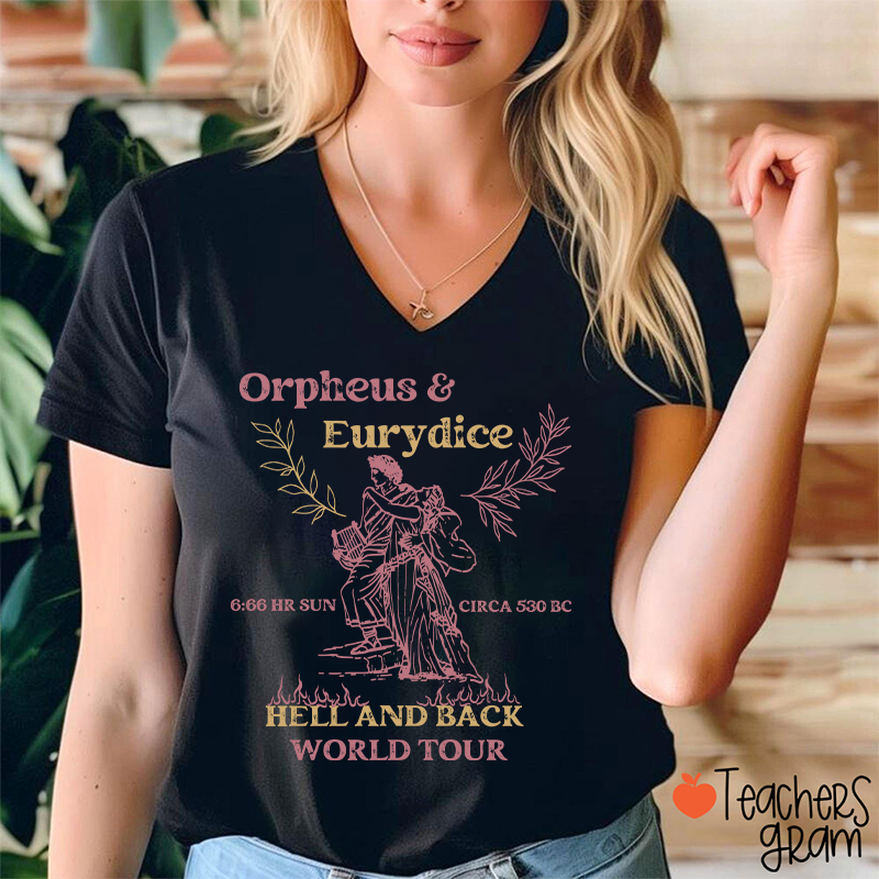 Orpheus And Eurydice Teacher Female V-Neck T-Shirt