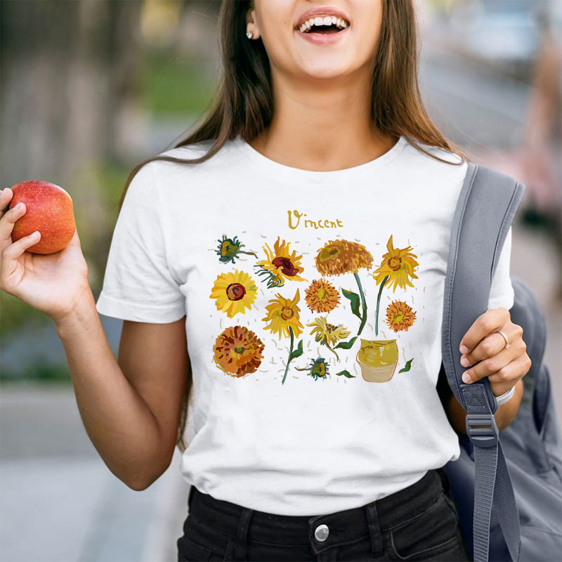 Vincent Sunflower Teacher T-Shirt
