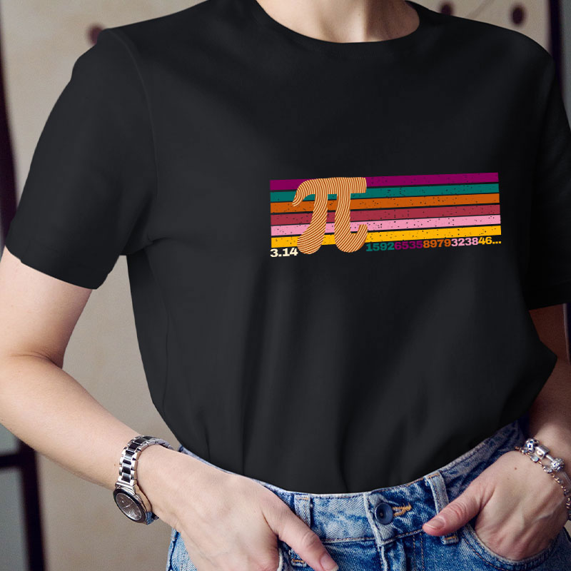 Retro Pi Teacher T-Shirt