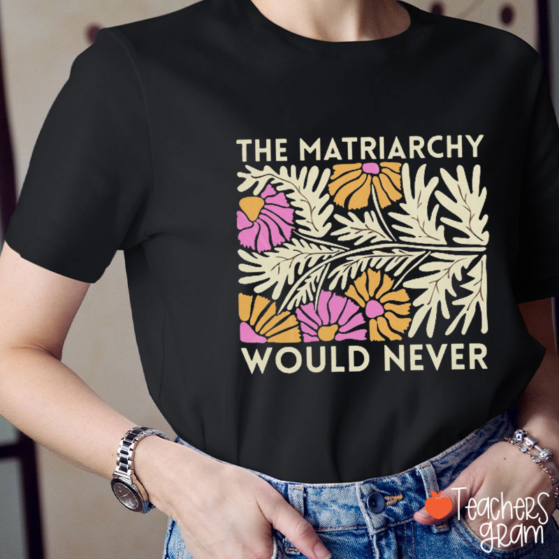 Retro Colorful Wildflower Art Letter Graphic Teacher T‑Shirt
