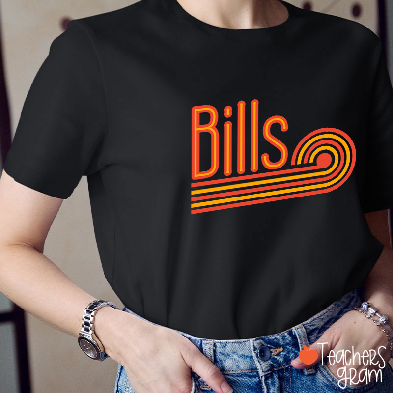 Personalized Mascot Contrasting Colors School Spirit Teacher T-Shirt