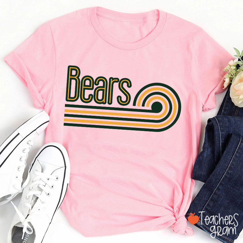 Personalized Mascot Contrasting Colors School Spirit Teacher T-Shirt