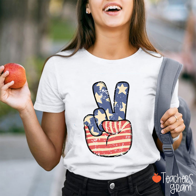 America Peace Teacher T-Shirt