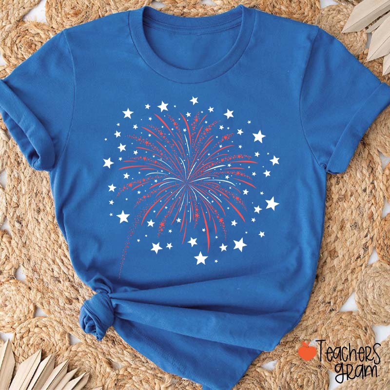 4th Of July Firework Teacher T-Shirt