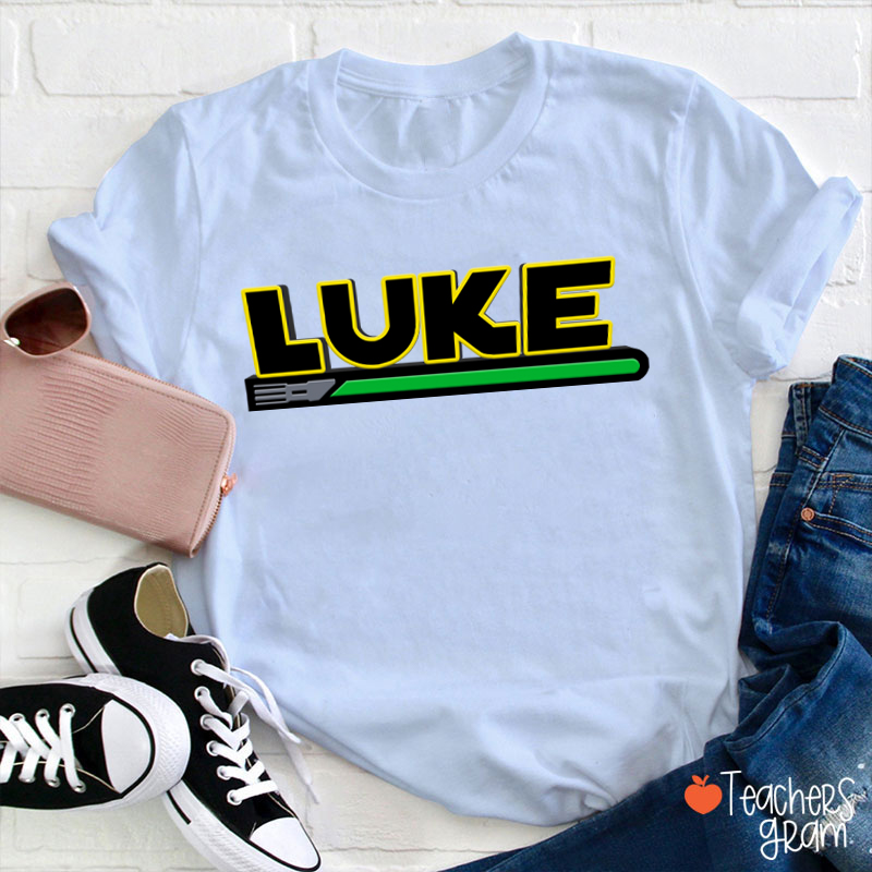 Personalized Name And Color Star Teacher T-Shirt