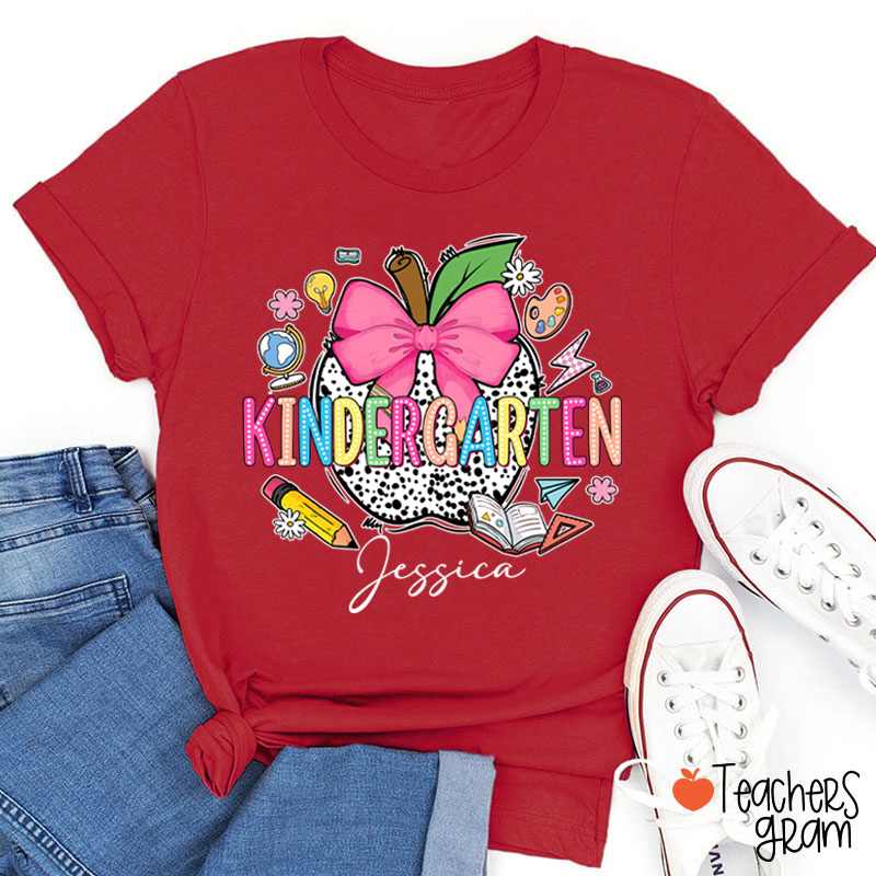Personalized Name And Grade Back To School Teacher T-Shirt
