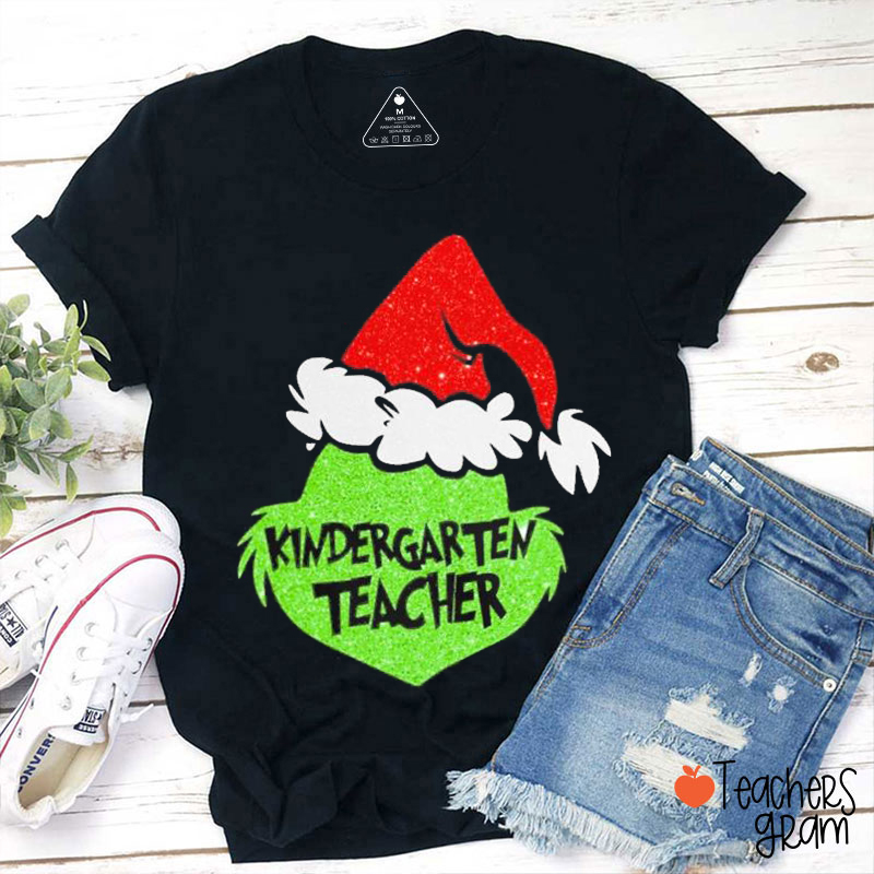 Personalized Grade Christmas Teacher T-Shirt