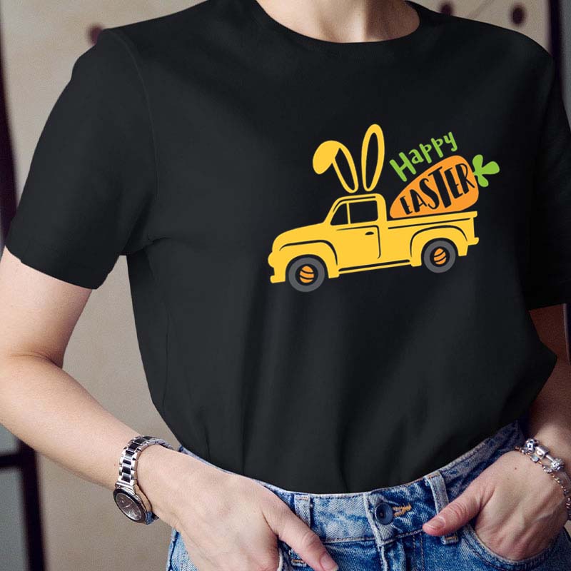 Happy Easter Bunny Truck Teacher T-Shirt