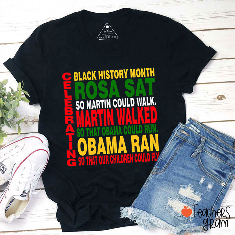 Celebrating Black History Month Teacher T-Shirt