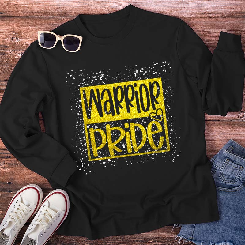 Personalized Mascot Confetti And Glitter Teacher Long Sleeve T-Shirt