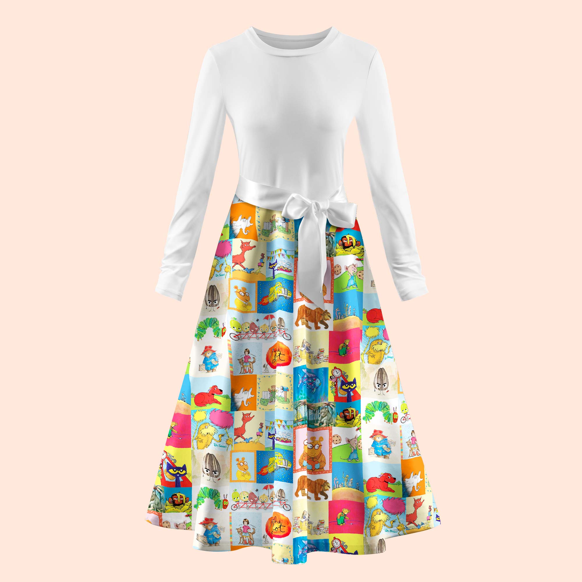 I Still Read Children's Books Teacher Long Sleeve Dress