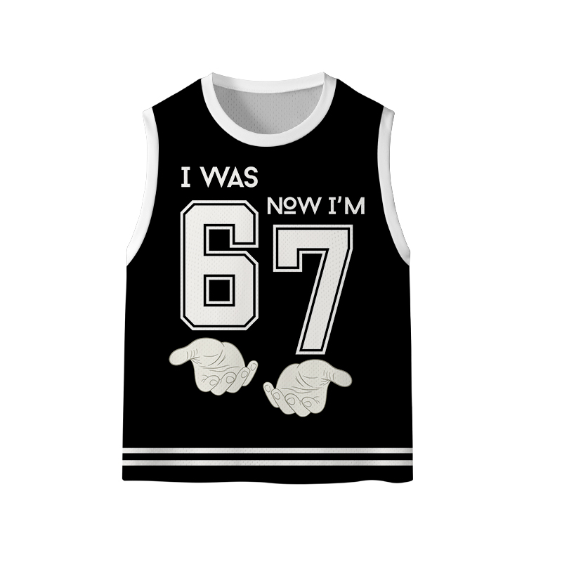 Seventh Birthday I Was Six Now I'm Seven Kids Mesh Jersey Tank Top