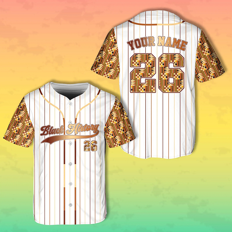 Personalized Name And Number Black History Teacher Baseball Jersey