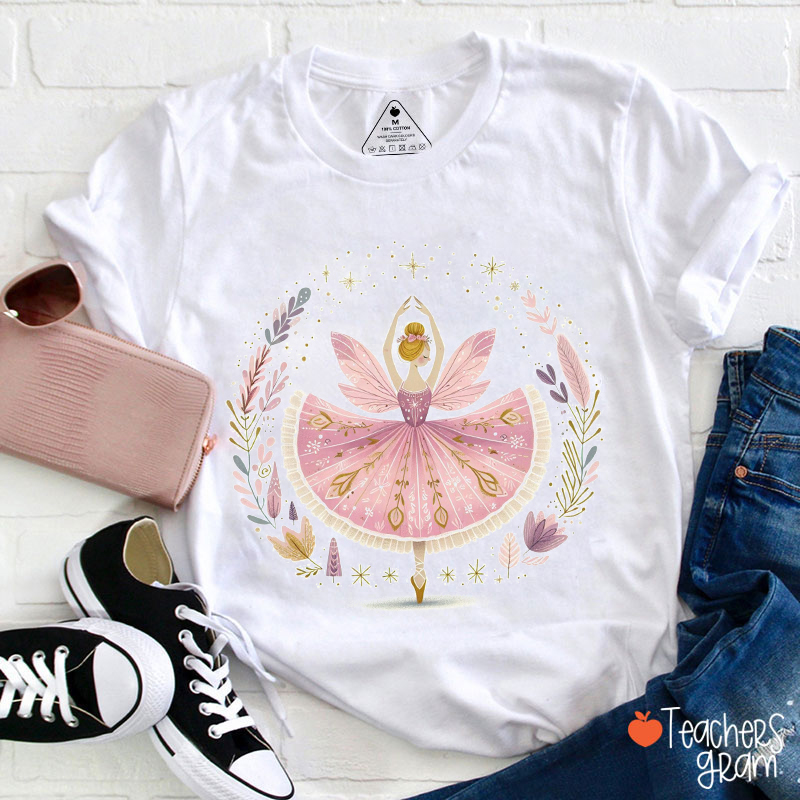 Sugar Plum Fairy Nutcracker Christmas Ballet Teacher T-Shirt