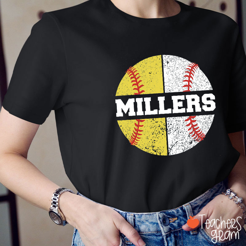 Personalized Two Sport And Your Name Game Day Teacher T-Shirt