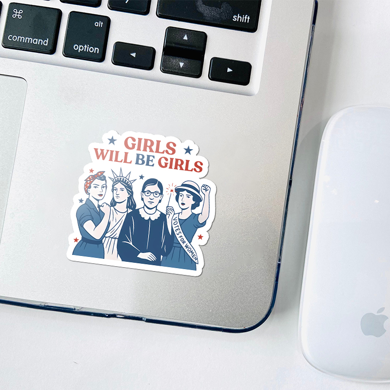 Girls Will Be Girls 4th Of July Teacher Stickers